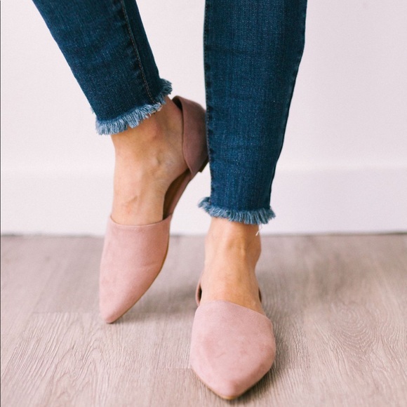 LADIES HEEL BACKED SUMMER MULES. ROSE - Picture 3 of 4